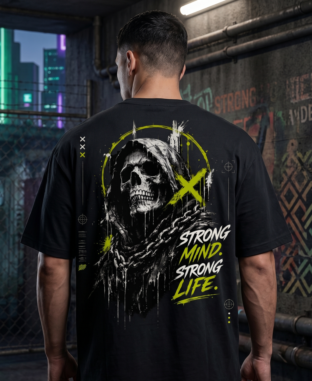 UNCHAINED Black Oversized Tee | RINOKU CHAOS