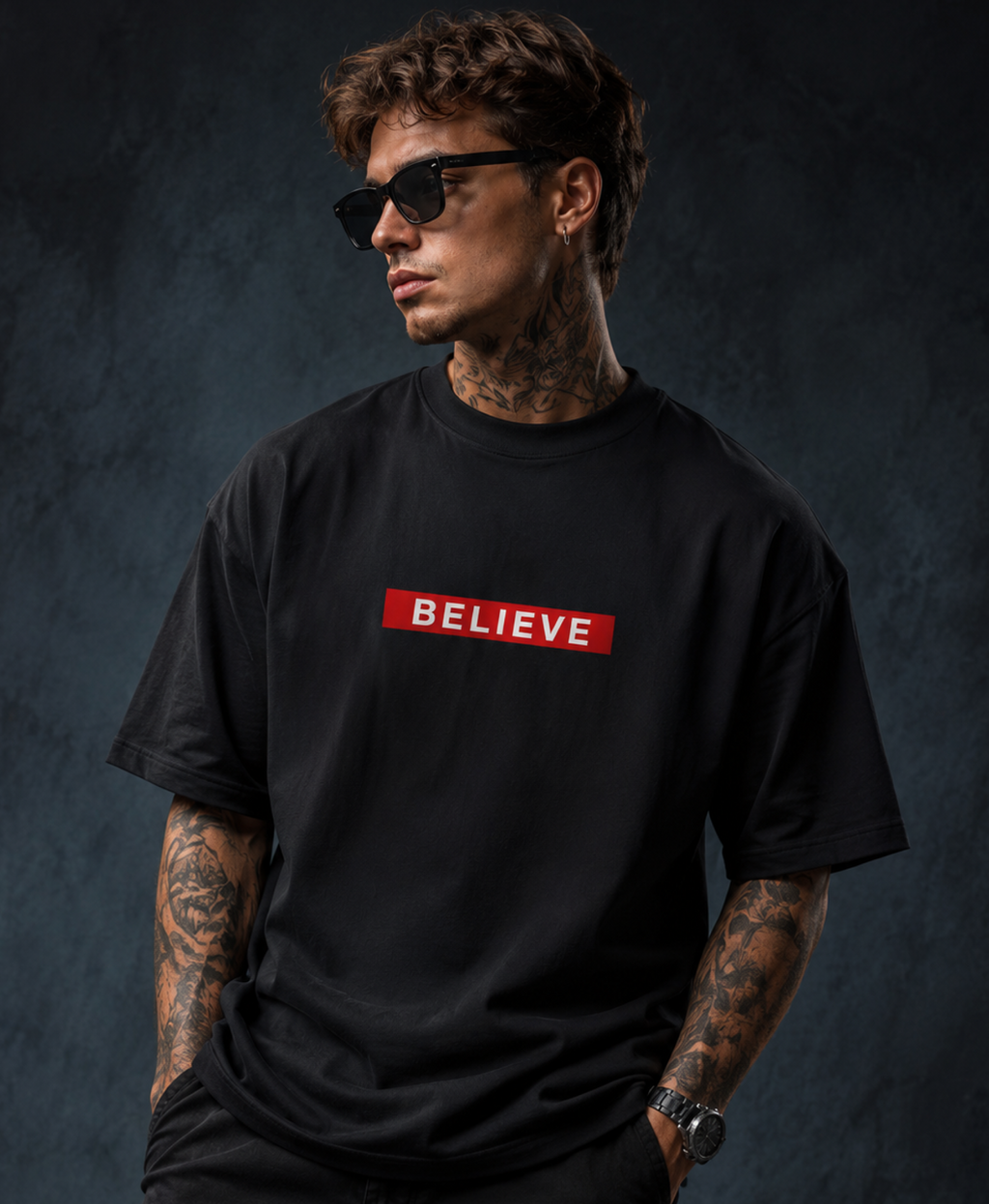 Believe Statement Terry Tee | Oversized