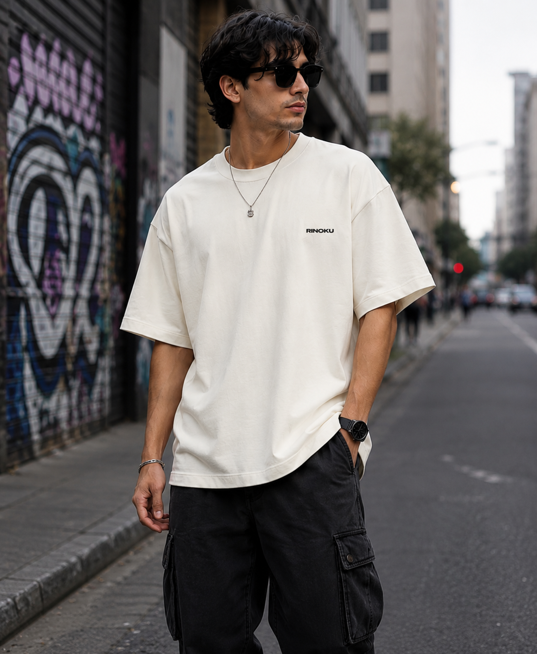 WAKE UP Off White RINOKU Oversized Terry Tee
