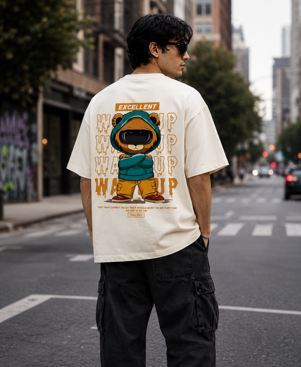 WAKE UP Off White RINOKU Oversized Terry Tee
