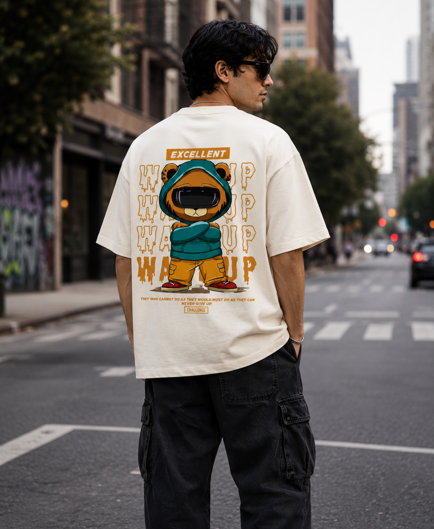 WAKE UP Off White RINOKU Oversized Terry Tee
