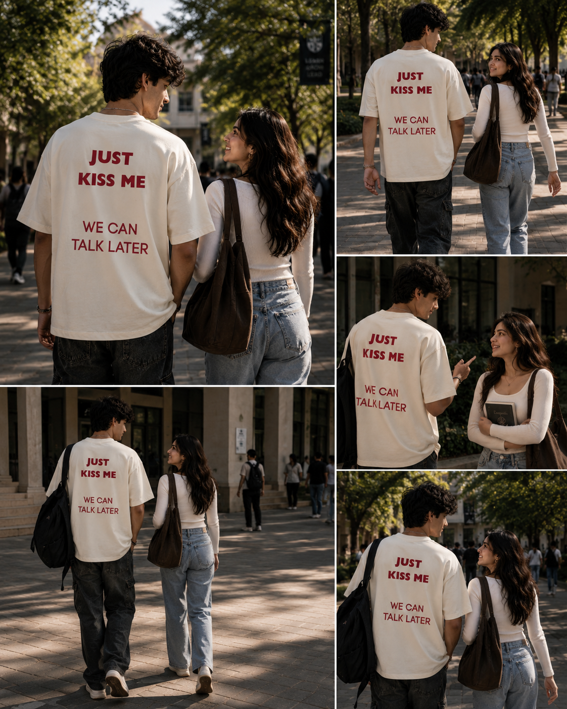 Just Kiss Me, We Can Talk Later Oversized T-Shirt