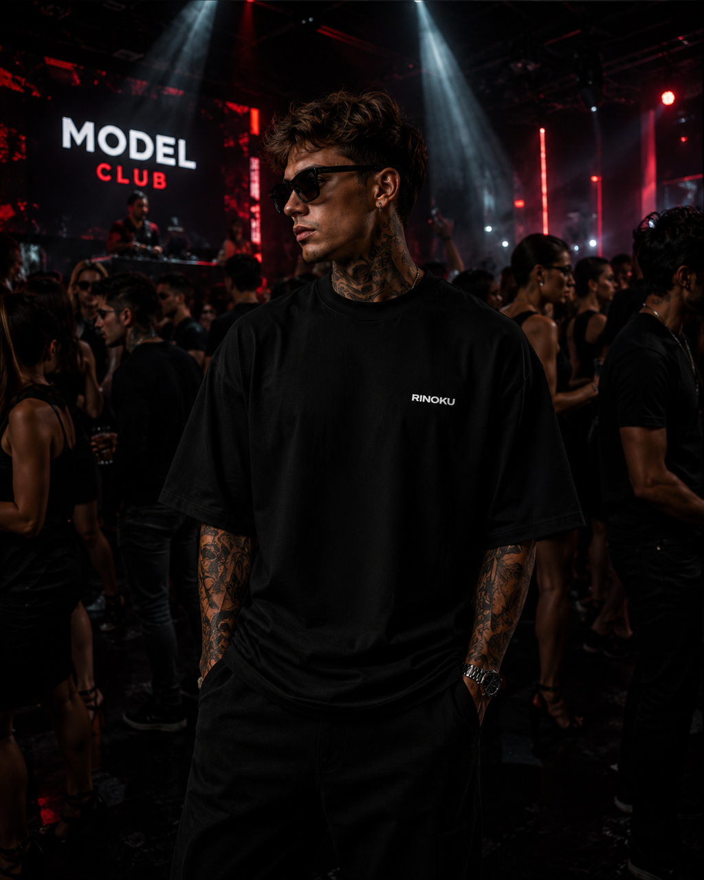 RINOKU More Than Coffee oversized black terry tee - product photo 4
