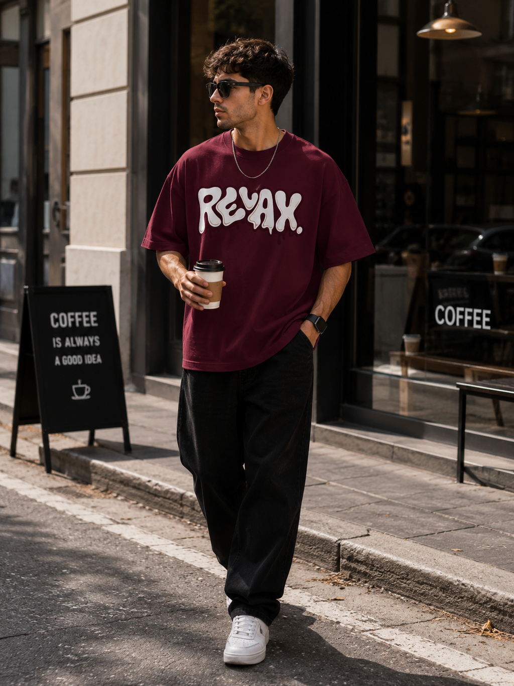 RELAX. Oversized Terry Tee | RINOKU Quiet