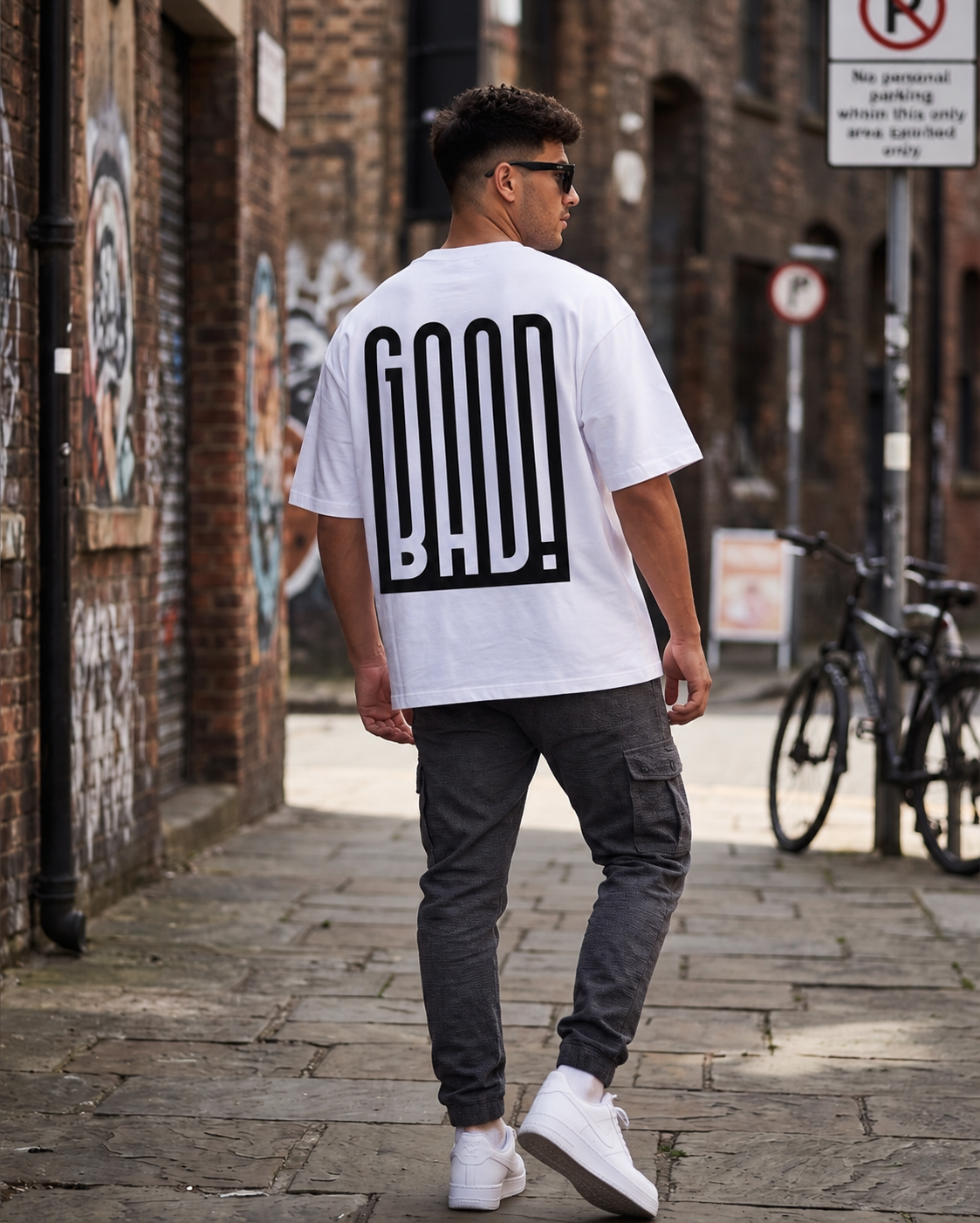 DUALITY White Oversized Tee | RINOKU Quiet
