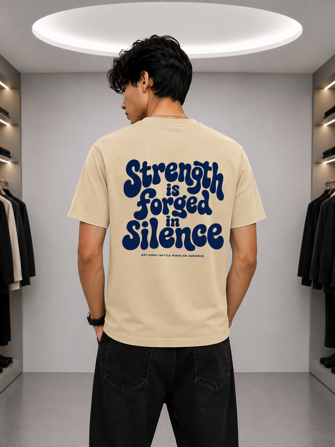 RINOKU Strength in Silence Tee | Supima Cotton, 160 GSM