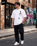 POCKET PANDA White Oversized Tee | RINOKU Cub