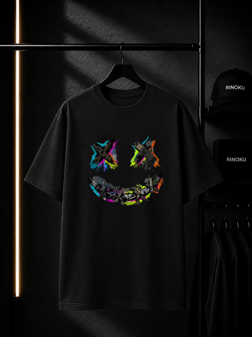 RINOKU CHAOS Oversized Tee — Anime Streetwear | 240 GSM Premium Cotton