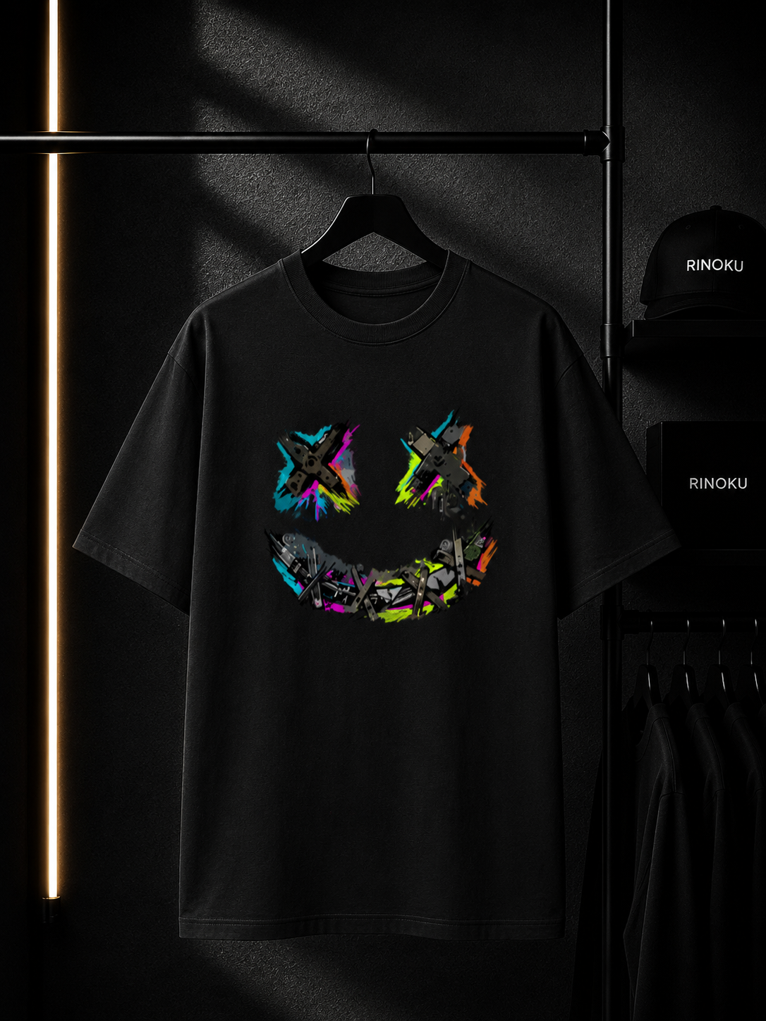 RINOKU CHAOS Oversized Tee — Anime Streetwear | 240 GSM Premium Cotton