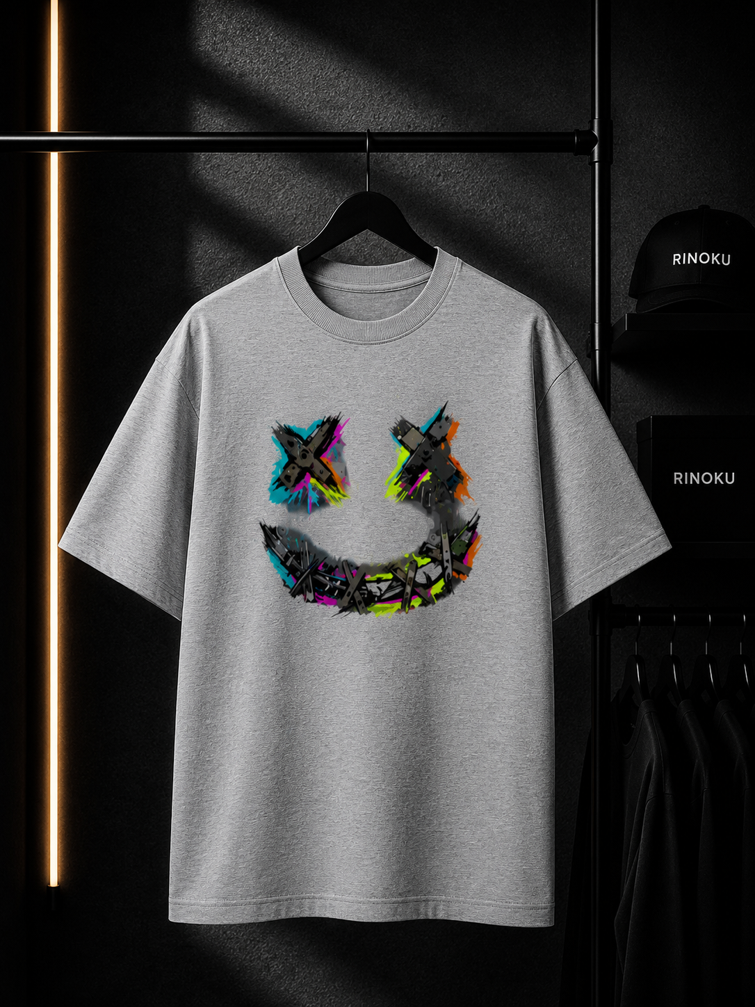 RINOKU CHAOS Oversized Tee — Anime Streetwear | 240 GSM Premium Cotton