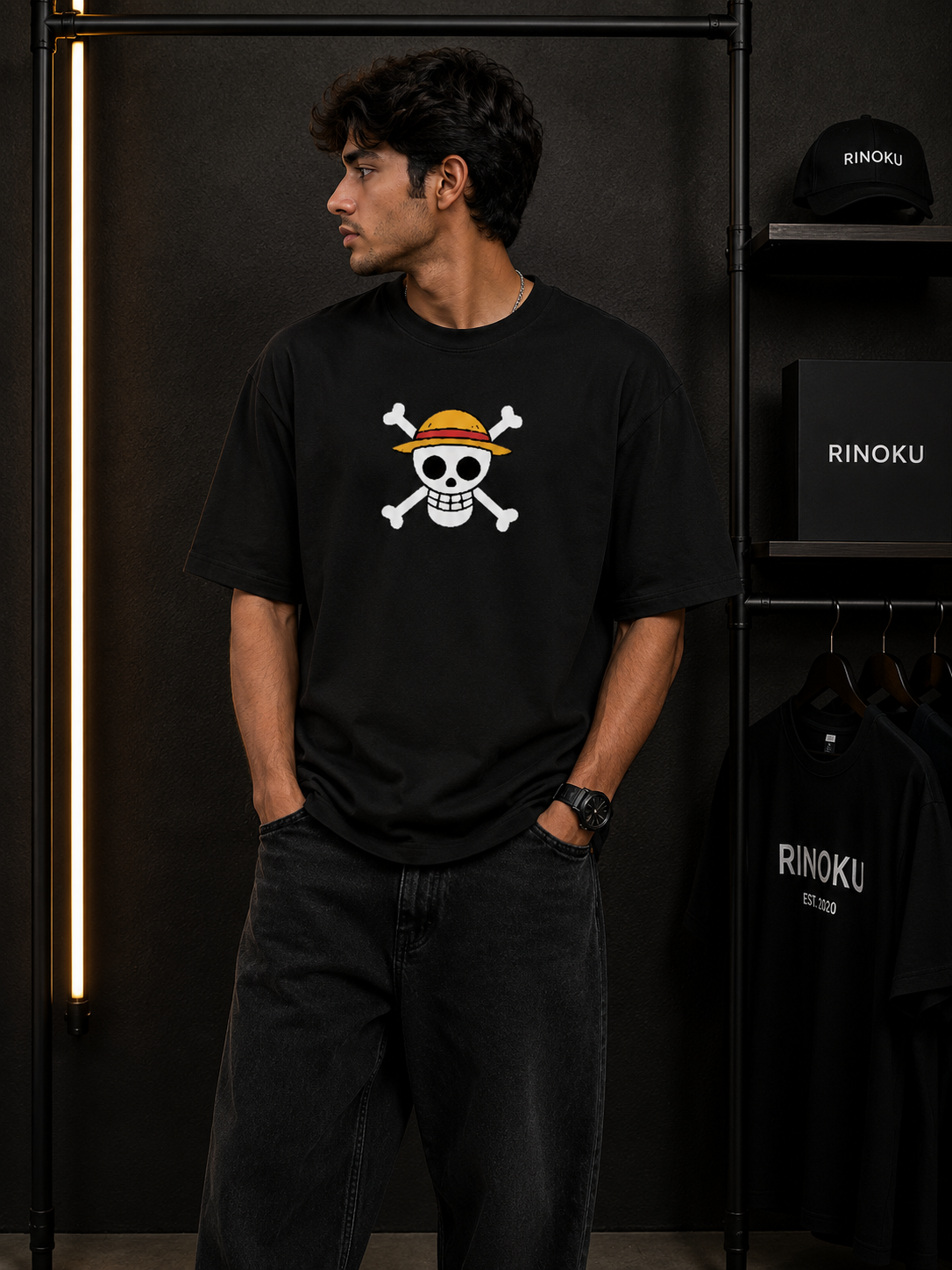 Anime Graphic Oversized T-Shirt for Men & Women | RINOKU